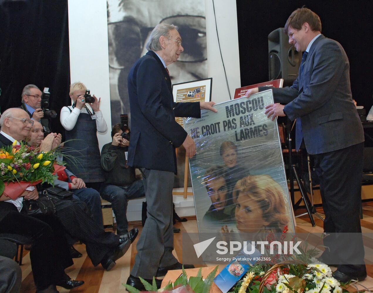 Actor Alexei Batalov celebrating his 80th birthday