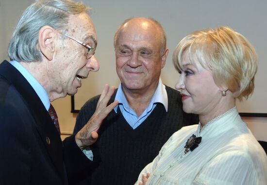 Actor Alexei Batalov celebrating his 80th birthday