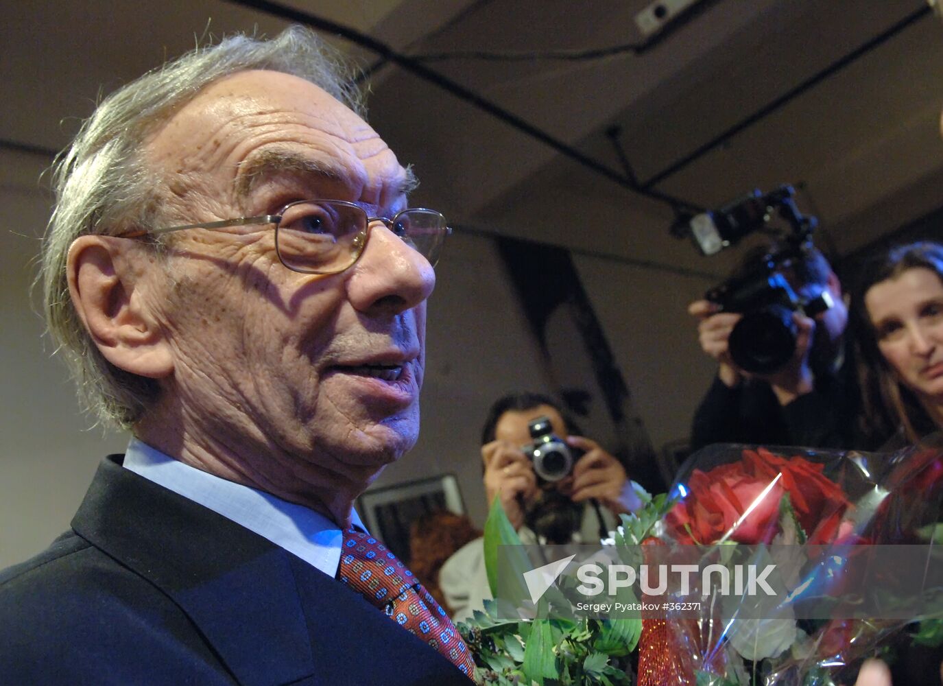Actor Alexei Batalov celebrating his 80th birthday