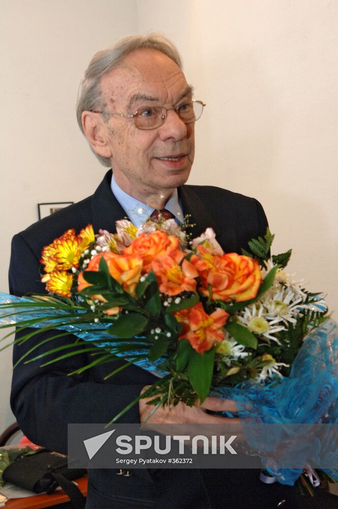 Actor Alexei Batalov celebrating his 80th birthday