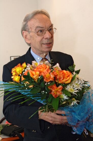 Actor Alexei Batalov celebrating his 80th birthday