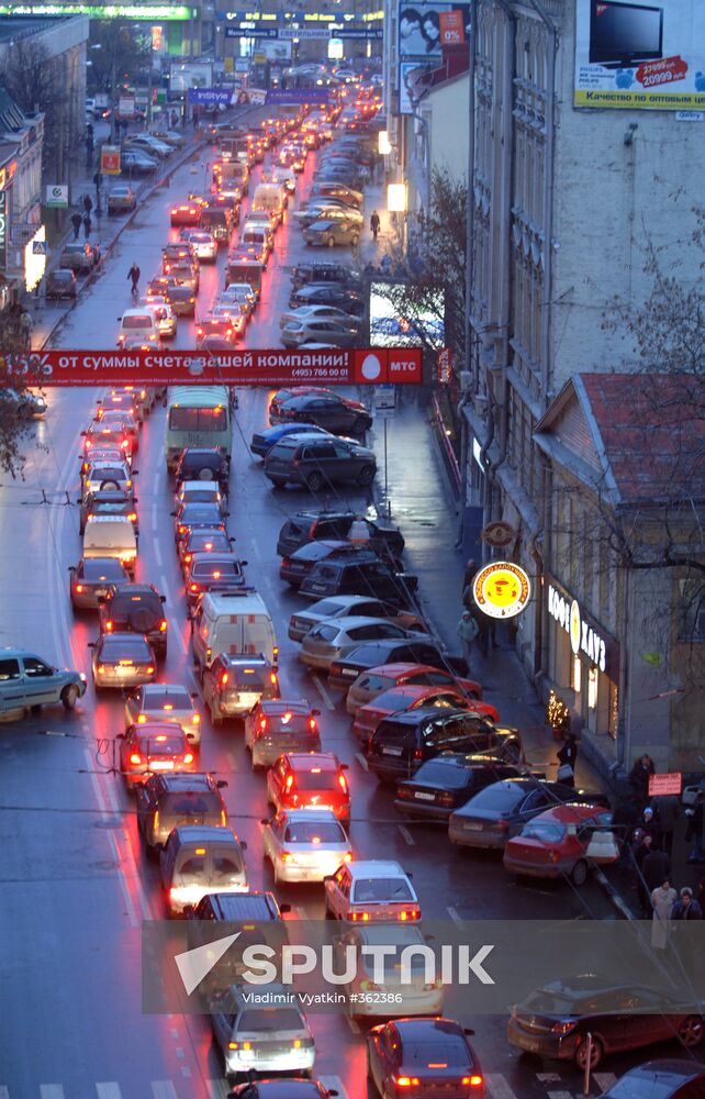 Traffic jams in Moscow
