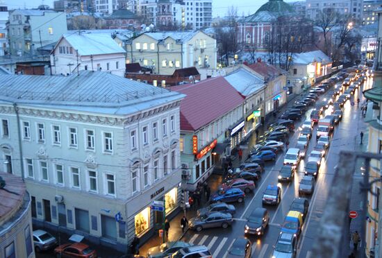 Traffic jams in Moscow