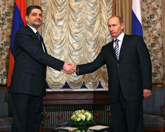 Vladimir Putin and Tigran Sargsyan