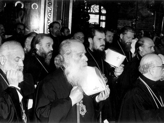 Archive photos of Patriarch Alexy II