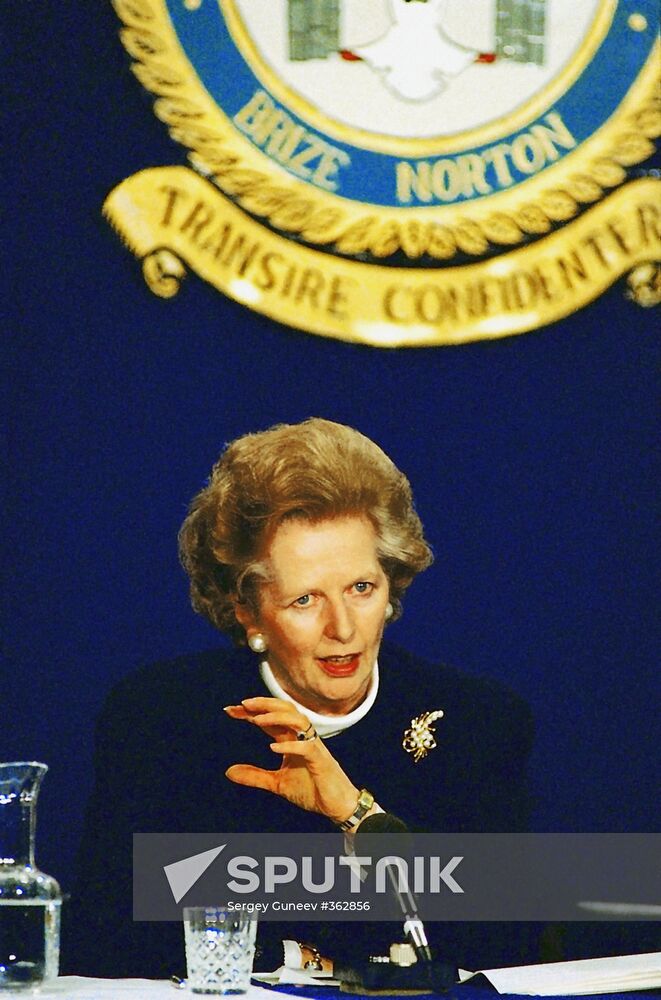 British Prime Minister Margaret Thatcher