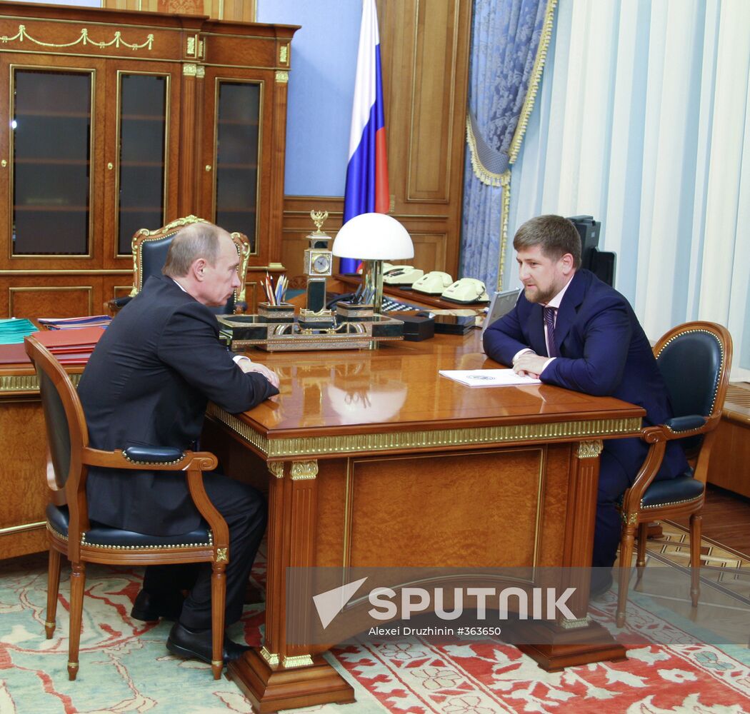 Prime Minister Putin meets Chechen President Ramzan Kadyrov