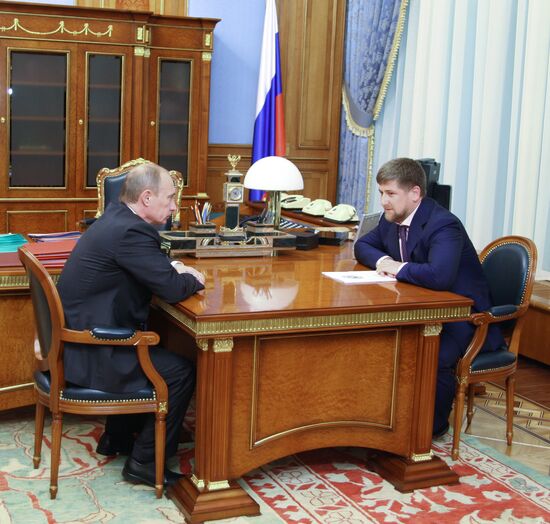 Prime Minister Putin meets Chechen President Ramzan Kadyrov