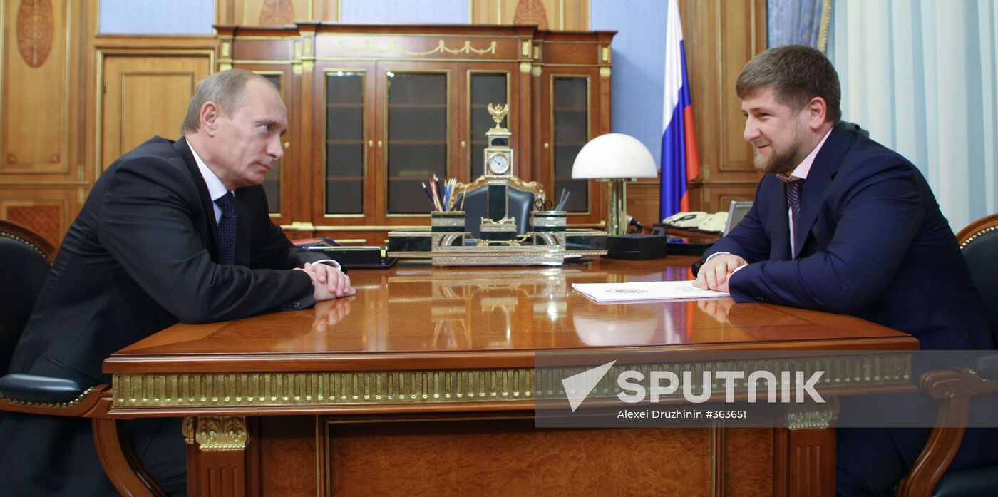 Prime Minister Putin meets Chechen President Ramzan Kadyrov