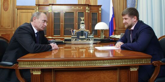Prime Minister Putin meets Chechen President Ramzan Kadyrov