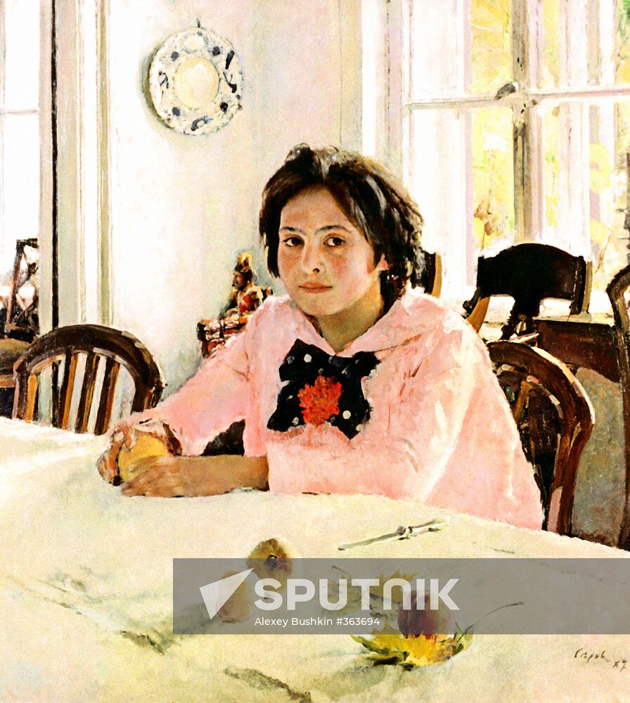Artist Valentin Serov "A Girl With Peaches"