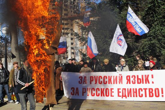 Picketing for Russian-language higher education