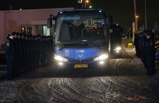 Emergency Situations Ministry plane arriving at Pulkovo airport