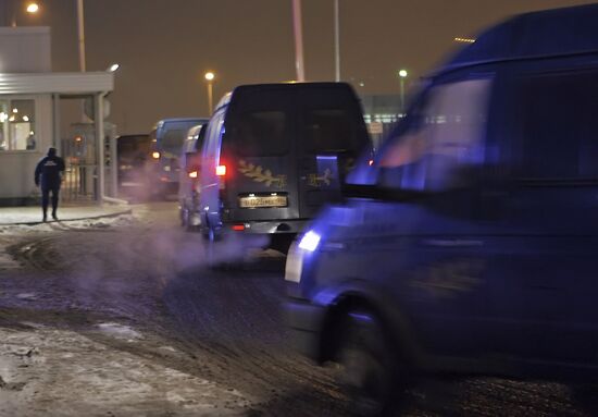 Emergency Situations Ministry plane arriving at Pulkovo airport