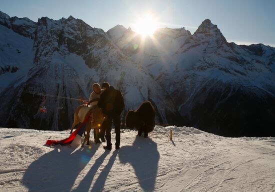 Ski season at Dombai