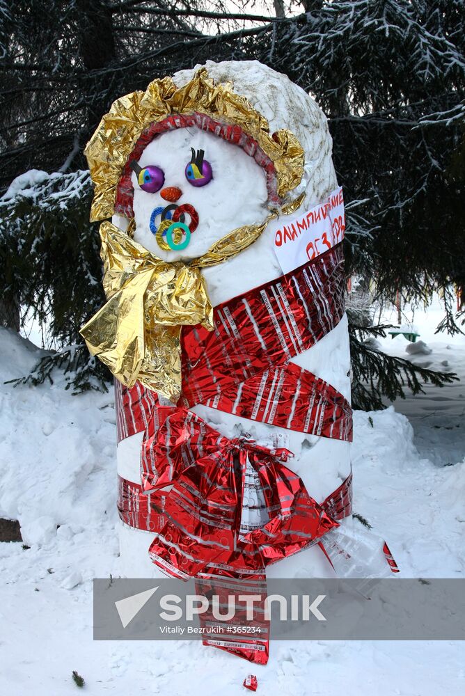 Snow Sculpture Parade in Krasnoyarsk