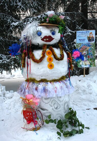 Snow Sculpture Parade in Krasnoyarsk