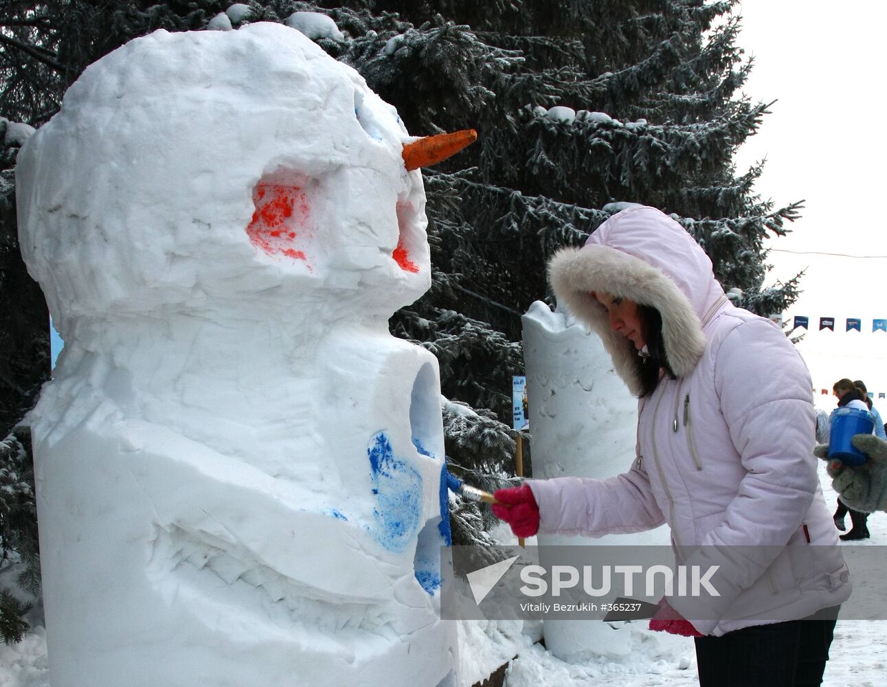 Snow Sculpture Parade in Krasnoyarsk