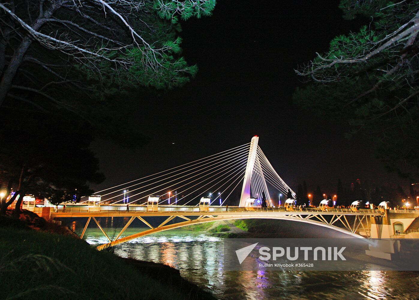 Opening of Moscow Bridge in Montenegro's capital, Podgorica