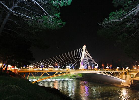 Opening of Moscow Bridge in Montenegro's capital, Podgorica