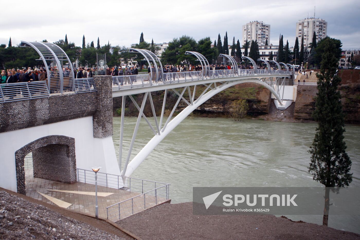 Opening of Moscow Bridge in Montenegro's capital, Podgorica