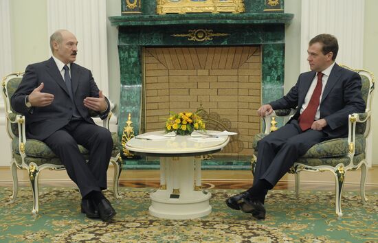 Dmitry Medvedev meeting with Alexander Lukashenko