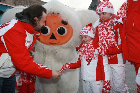 Nine-year-old Dasha Varfolomeyeva visiting Moscow