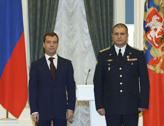 President Dmitry Medvedev presents state awards