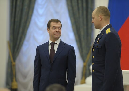 President Dmitry Medvedev presents state awards