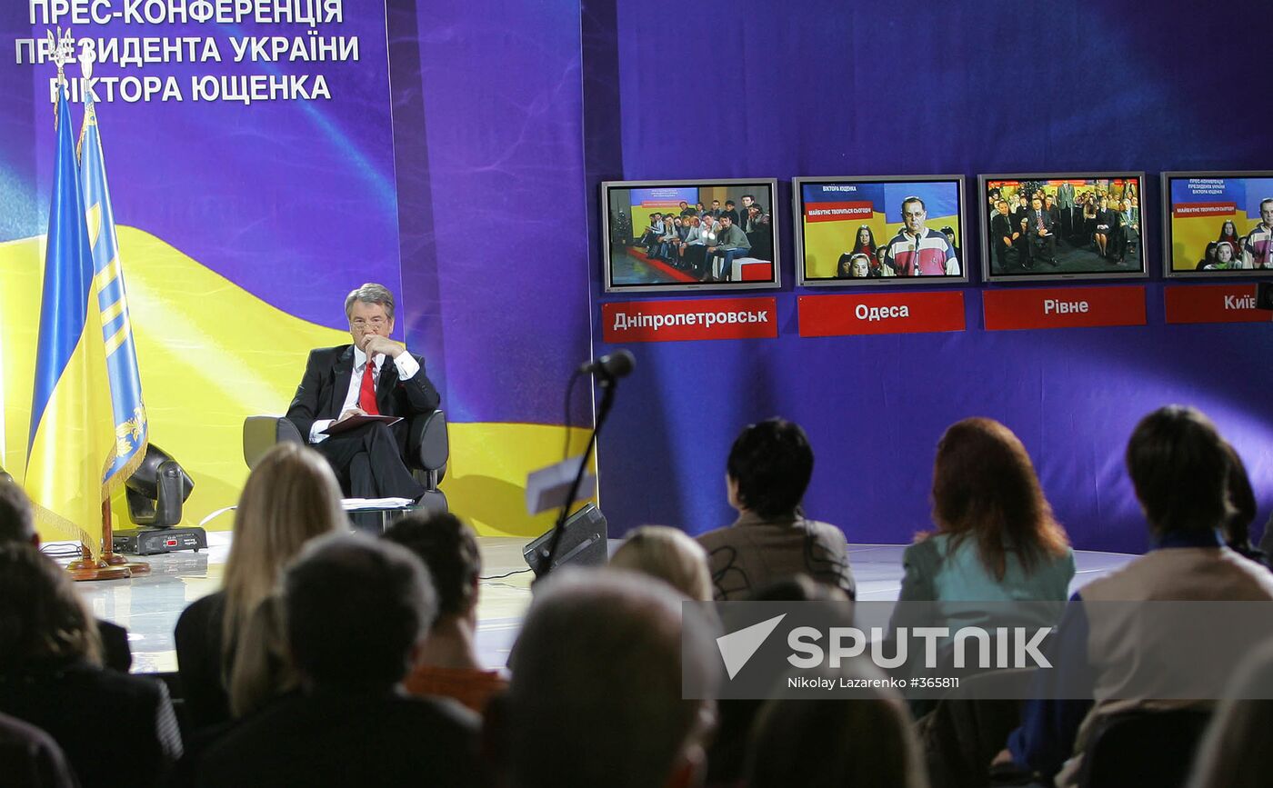 Yushchenko's annual news conference
