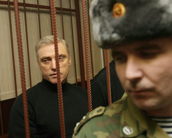 Alexei Kurtsin standing trial at the Moscow City Court