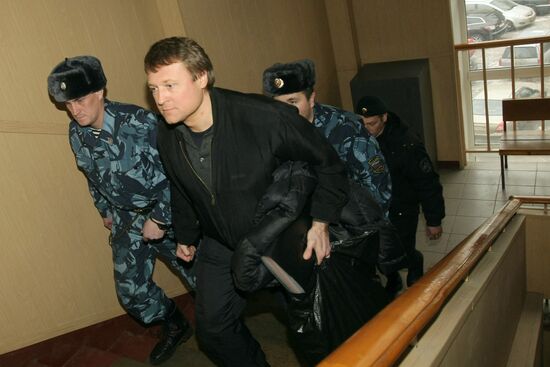 Alexei Kurtsin standing trial at the Moscow City Court