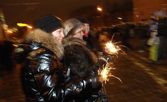 Seeing in New Year 2009 in Moscow