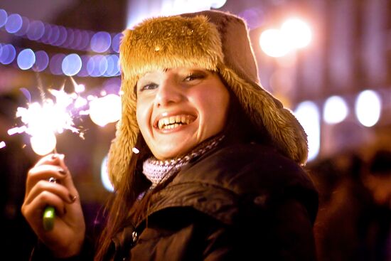 Seeing in New Year 2009 in Moscow