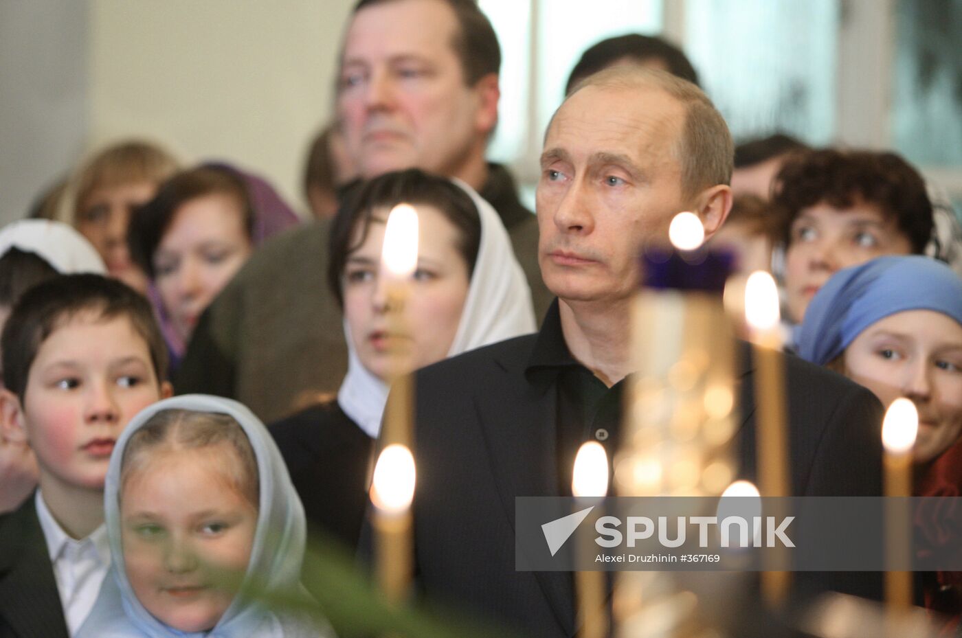Vladimir Putin attends Christmas Mass in Petrozavodsk