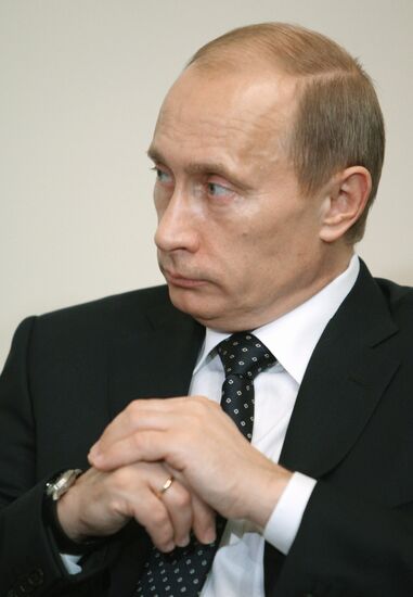 Vladimir Putin meets with Gerhard Schroeder
