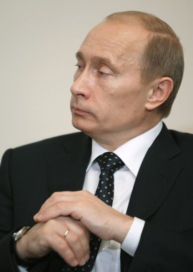 Vladimir Putin meets with Gerhard Schroeder