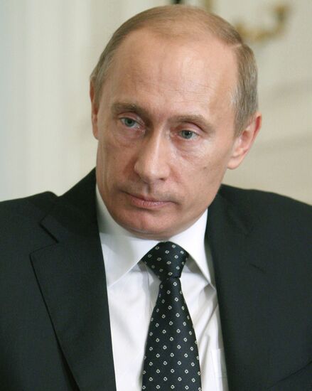 Vladimir Putin meets with Gerhard Schroeder