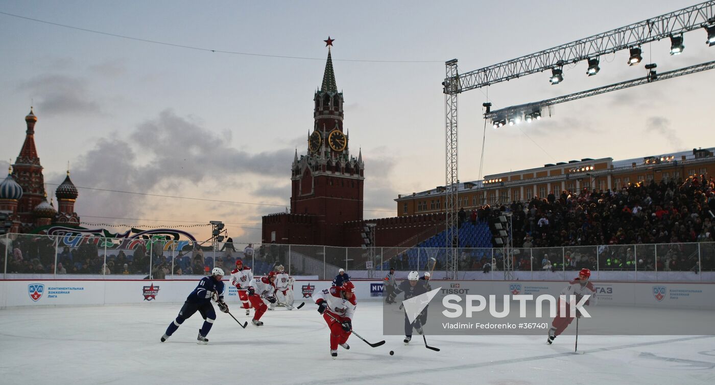 Continental Hockey League Star Game. Yashin team vs. Jágr team