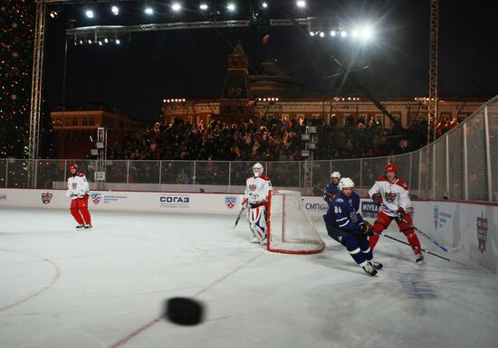 Continental Hockey League Star Game. Yashin team vs. Jágr team