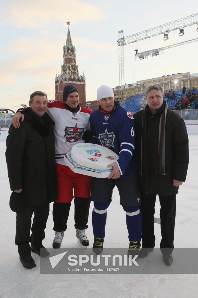 Continental Hockey League Star Game. Yashin team vs. Jágr team