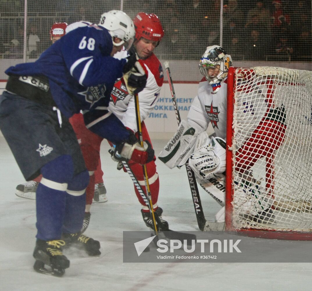 Continental Hockey League Star Game. Yashin team vs. Jágr team