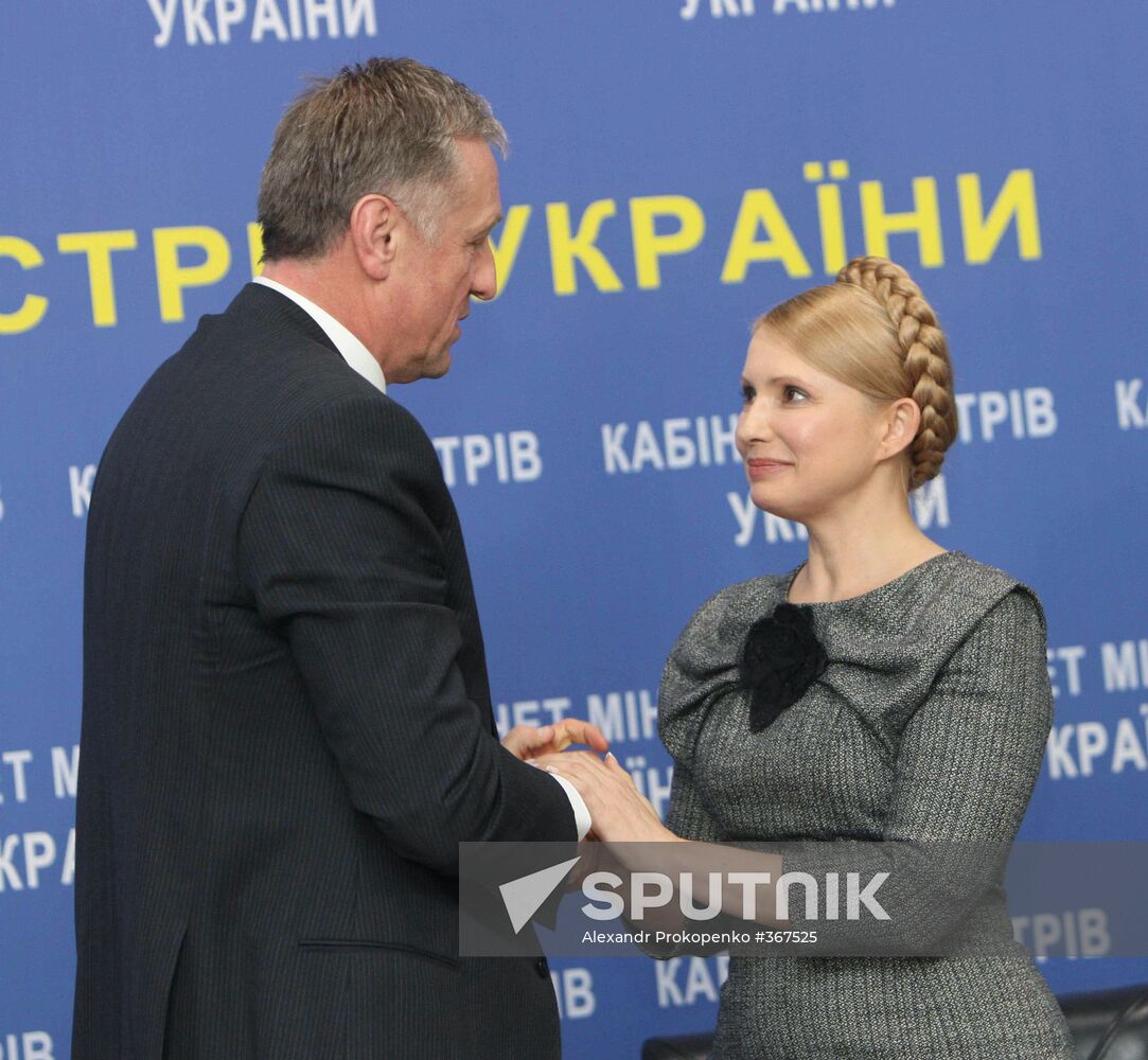 News conference by Mirek Topolánek and Yulia Tymoshenko