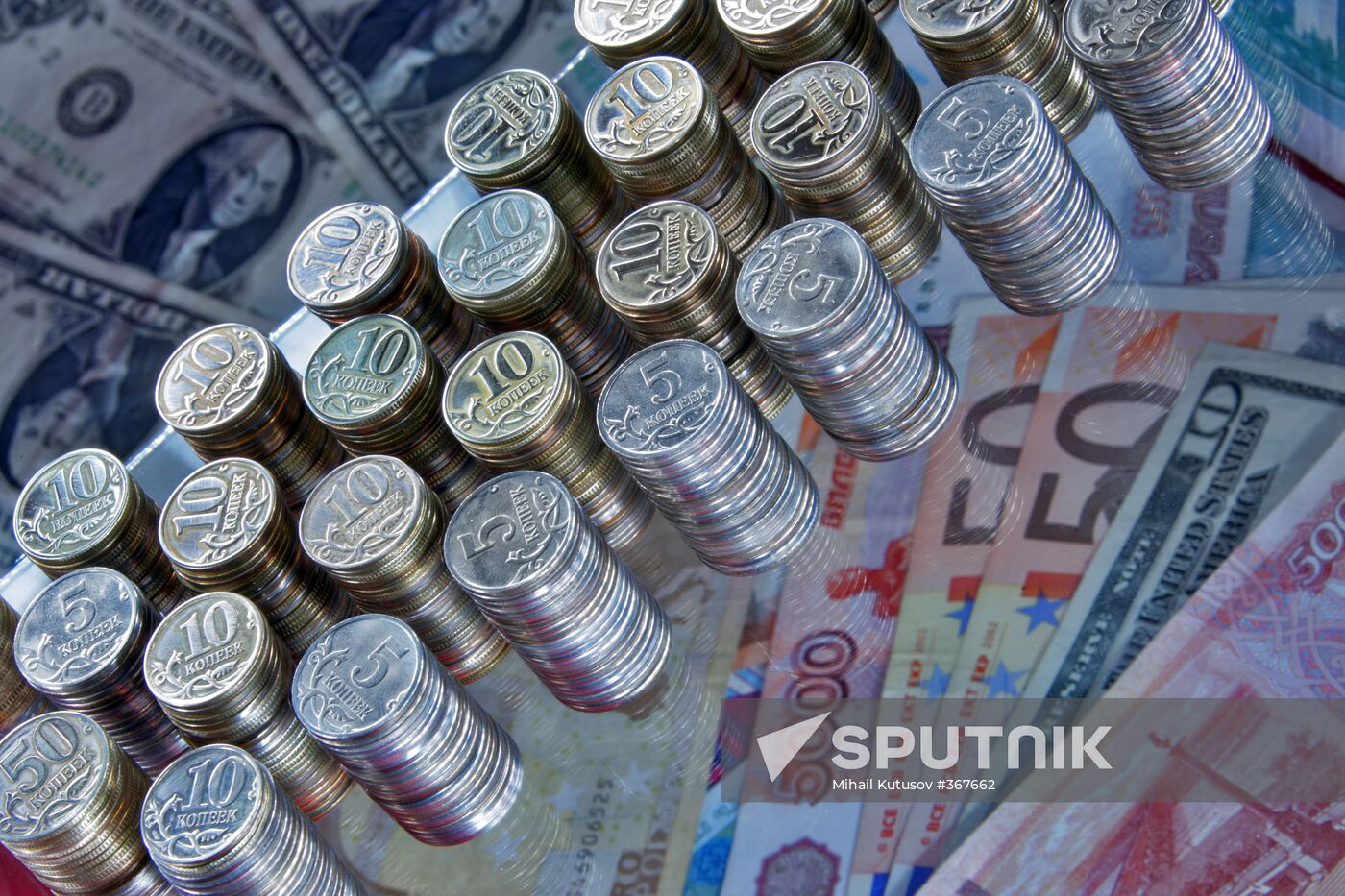 Banknotes and coins from all over the world