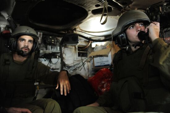 IDF paratrooper brigade during operation in Gaza Strip