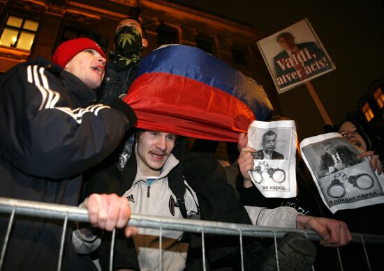 Opposition rally in Riga
