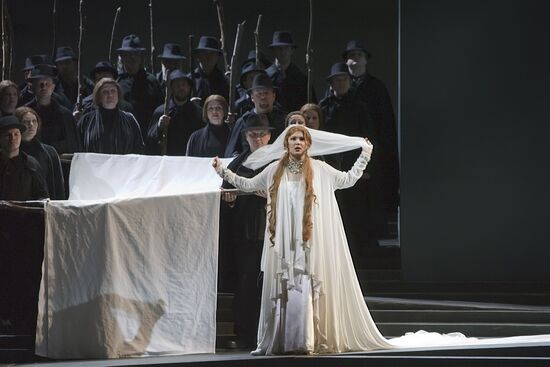 Anna Netrebko performing in Donizetti's Lucia di Lammermoor