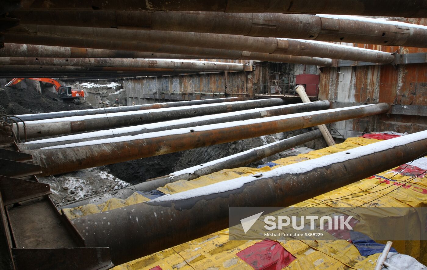 Building a new Moscow metro station, "Dostoyevskaya"