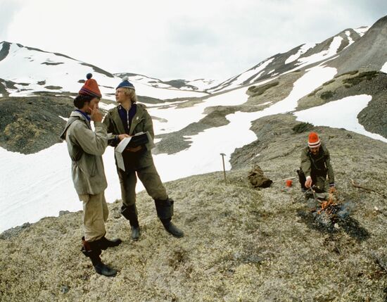 Geologists on the Kamchatka Peninsula
