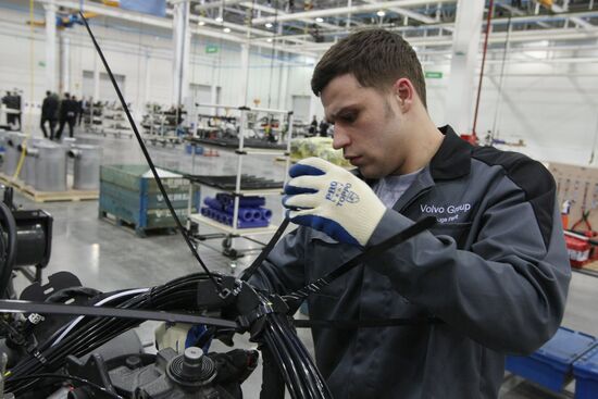 Opening Volvo Group plant in Kaluga